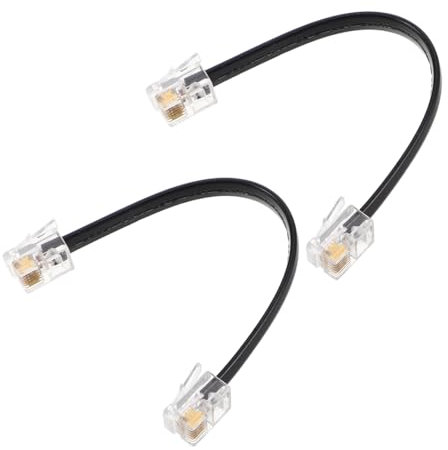 Tofficu 2stücke Adriges Flaches Telefonkabel Stecker Stecker Kurzes Panel-anschlusskabel Für Einfache Verkabelung Zu Hause Büro