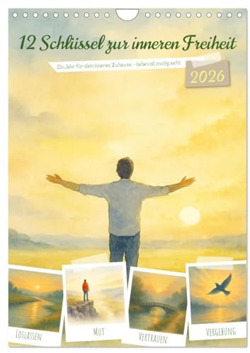 12 Schlüssel zur inneren Freiheit - Ein Jahr für dein inneres Zuhause – liebevoll, mutig, echt. (Wandkalender 2026 DIN A4 hoch), CALVENDO ... und innere Stärke (CALVENDO Gesundheit)