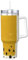 Qgwdyyjq Mug isotherme portable avec poignée Jaune moutarde et noir 1,2 l