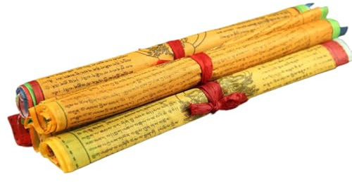 Tibetische Gebetsfahnen für den Außenbereich, buddhistische Banner, Dekoration, 25,4 x 15,2 cm, heilige Kunst, tibetische Gebetsfahnen für Frieden, Meditation, Wand, Innenhof, Innendekoration