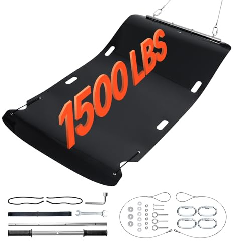 VEVOR Hirschschlitten, 2300x1175 mm, HDPE-Mehrzweckschlitten, Tragkraft 680 kg, manuelles Ziehen, Abschleppen kompatibel mit ATV-UTV-Traktor, Transportmatte für Garten, Eisfischen, Holz