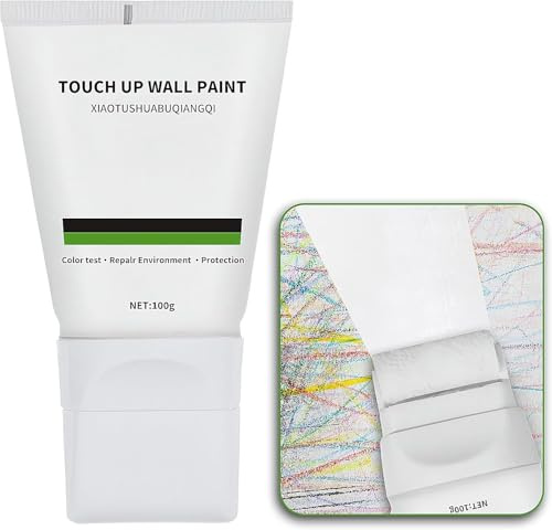 Tel Charme * Wandfarbe Weiß, 100g Ausbesserungsfarbe Weiss Roller, Wandreparatur Rollfarbe, wandfarbe Ausbessern, Wandreparaturrolle Reparatur Graffiti & Flecken