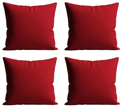 Home Sweet Home UK 100% Waterproof Outdoor Cushion Covers 45x45cm Set Of 4 With Invisible Zippered Outdoor Cushions Covers Waterproof 18x18 Cushion Cover For Living Room Garden Sofa Bedroom