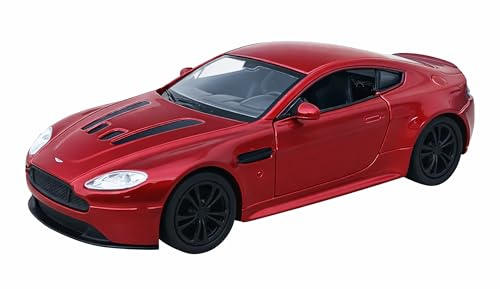 Toi-Toys Aston Martin Vantage Modellauto 12cm aus Metall mit Rückzugmotor Modell Auto Spielzeugauto Spielzeug 4-Varianten 65 (Rot)