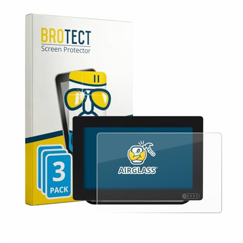 BROTECT Schutzglas für Raymarine Axiom+ 9 | 3 Stück Transparenter Displayschutz Made in Germany Schutzfolie Panzer Folie Glas 9H Anti-Fingerprint Einfache Montage Clear