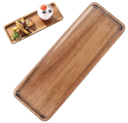 29 x 10.5cm Wooden Serving Tray, Small Wooden Trays for Display | Wooden Serving Board, Charcuterie Boards, Wooden Serving Platter, Used for Desserts, Breakfast, or Coffee