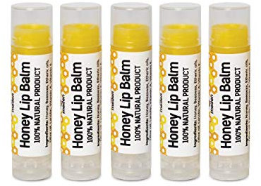 100% Natürliches Lippenbalsam Pure Honig, 5g - Pack 5