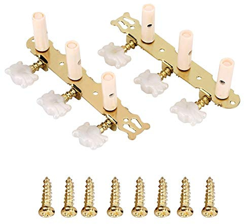 VGEBY 2er Set Klassische Gitarre Mechaniken mit 8 Schrauben Stimmschlüssel Pegs Performance-Zubehör