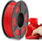 SUNLU Flexible TPU Filament 1.75mm, 95A TPU 3D Drucker Filament Maßgenauigkeit +/- 0,03mm, Gute Haltbarkeit und Starke Haftung für 3D-Druck, 0.5kg Spule（1.1lb）165 Meters, TPU Rot
