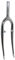 P2r ( Cycle) Forcella Mountain Bike 26'' Rigido Cintree Acciaio Cromato con Rip Pivot Liscia 250mm 1'' 1-8 - 28,6mm Outdoor