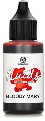 30ml Fluids Alcohol Ink BLOODY MARY, Alkoholtinte für Fluid Art und Resin, rot