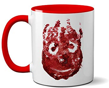 Wilson Cast Away Film TV Film Tasse – Volleyball Keramik Tasse Tee Kaffee heiße kalte Getränke Geschenk (roter Griff)