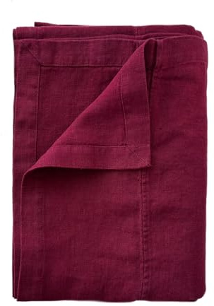JOWOLLINA Bettüberwurf Tagesdecke Rasa aus 100% Leinen Stonewashed (Purple Romance, 170x260 cm)