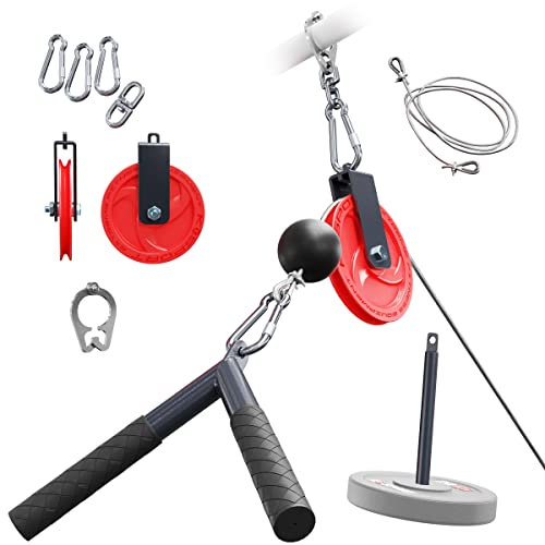 K-Sport: Fitness- Kablezug I Unterarmtrainer | DIY- Latzug | Seilzug mit Trizeps V-Griff bis 130kg