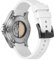 Kai Tian 20mm Edle Gebogene Band Gummi Weiß (schwarze Schnalle) Uhrenarmband Fit Uhrenarmband für Männer Frauen