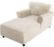 Leomix Chaiselongue-Bezug aus Samt, Chaiselongue-Bezug mit Doppelarm, hoher Dehnbarkeit, weiche Chaiselongue-Bezüge, luxuriöse Chaiselongue-Bezüge aus Samt für das Wohnzimmer,F
