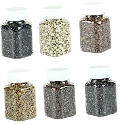 FOMIYES 500pcs Silicone Lining Hair Extension Beads Micro Ring Hair Extensions Dreadlock Braiding Beads Braid Rings Fashion Dreadlocks Accessories