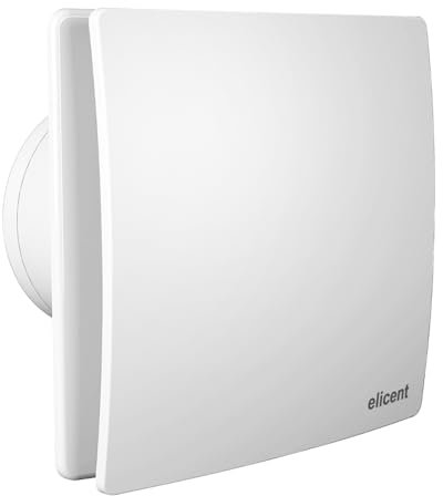 ELICENT | Elegance 100 MHY Smart, Aspiratore Elicoidale con Rilevatore Umidità,Ø100 mm, Design Frontale, Espulsione Diretta dell'Aria, Made in Italy