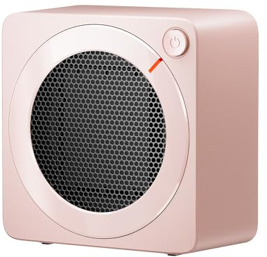 Gaiatop Mini Heizlüfter Energiesparend 500W, PTC-Keramik Heizlüfter Klein | 2-Sek Schnelle Heizung mit Überhitzungs- & Kippschutz, Leise Heizung für Büro & Zuhause, Geschenke für Frauen Männer, Rosa