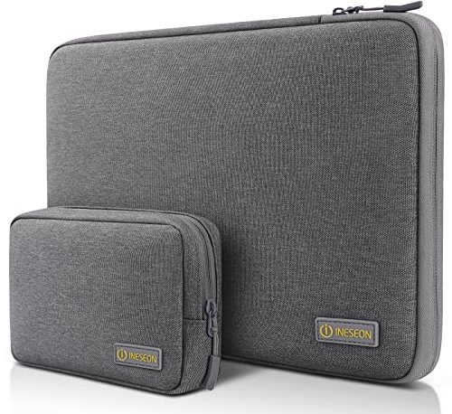 I INESEON 13,3 Zoll Laptoptasche Hülle Tasche für MacBook Air Pro 13 M1/M2 2012-2022, MacBook Pro 14 M1 M2 M3(2021 2023), 13,5 Surface Laptop, 13,3 HP Lenovo Dell Acer Laptop, Dunkelgrau