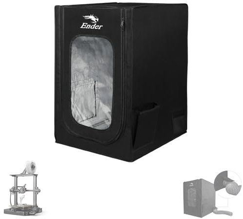 Creality Upgraded Ender Plus 3D Fireproof and Dustproof 3D Printer Enclosure with Exhaust Fan Interface for Ender-3/Ender-3 S1/S1 Pro/3 S1 Plus/5 S1/CR-6 SE, Constant Temperature Protective Cover Room