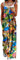 YESNO Women's Ladies Dungarees Summer Boho Floral Printed Overalls Cotton Baggy Jumpsuits with Pockets L PZZCRUK 354