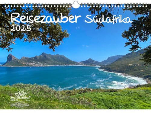 Reisezauber Südafrika DIN A3 Kalender für 2025 Afrika Landschaft Reise Tiere Urlaub - Set-Inhalt: 1x Kalender, 1x Weihnachtskarte (insgesamt 2 Teile)