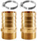 Lot de 2 douilles de tuyau en laiton de 1 x 32 mm (1 1/4), raccord de tuyau, adaptateur avec 2 colliers de serrage