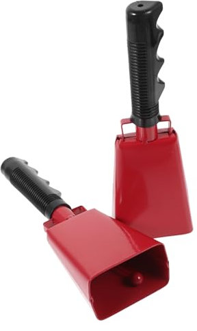 TOYANDONA 2stücke Kuhglocke Mit Griff Für Fußballspiele Lärmmacher Für Sportveranstaltungen Tischglocke Als Percussion-instrument Für Tägliche Unterhaltung