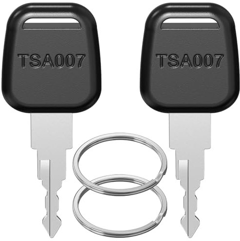 Master Keys Compatible with TSA 007 2Pack, Ancable TSA OO7 Luggage Keys Compatible with Luggage Suitcase Password Locks Black