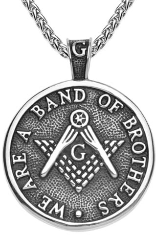 Edelstahl Herren Freimaurer Freimaurer Halskette Anhänger Schmuck Kette Zubehör