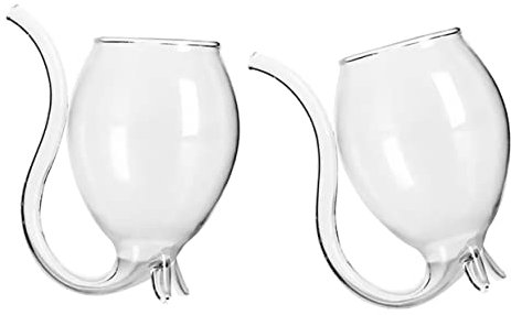 Garneck 2 Stück Vampir Kelch Weinsipper Glas Kreativer Cocktailbecher Dekorativer Wasserbecher Weintrinkbecher Zarter Saftbecher Mehrzweck Weinbecher Dekorativer Bierbecher