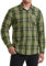 HISDERN Flanellhemd Herren Karierte Hemden Herren Casual Langarm Button Down Baumwolle Holzfällerhemd Regular Fit Kariertes Hemd Armeegrün M