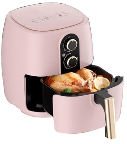 Freidora de aire para el hogar, multifunción inteligente, gran capacidad, freidora sin aceite, freidora de aire, freidora francesa eléctrica. (Tamaño: 4,5 L mecánica) (rosa 6 L mecánica) Stabilize