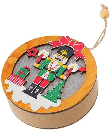 RORPOIR Cartoon Nutcracker Soldier LED Light and Star Shaped Christmas Tree Ornaments Hanging Decor for Xmas Scene