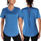Gyabnw Sportshirt Damen Kurzarm Atmungsaktiv Funktionshirt Sport Oberteile UV Shirt Frauen Fitness Laufshirt Yoga