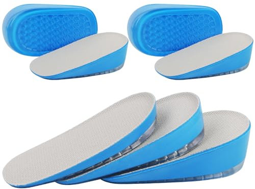 URAQT 2 Paire de Hauteur Augmentation Semelles, Semelles de Talon D'Augmentation Talonnette Grandissante Invisibles,Semelles Intérieures Elastique Augmentées Et Respirantes pour Hommes,3,5CM