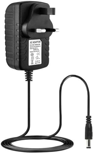 Sfunpu 12V 1A,1.5A,2A,3A Power Supply Adapter, AC/DC Converter Adapter Driver Transformer UK Plug 5.5 x 2.5mm(Compatible with 5.5 x 2.1mm) for LED light CCTV Camera (12v 1a black)