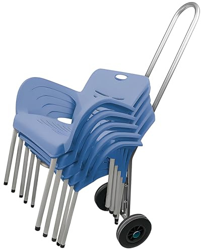 Bricoloco Diable porte-chaises avec roues massives, pelle réglable à trois positions, charge maximale 75 kg