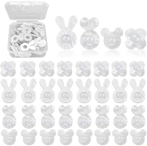 32 Stk Ohrringheber Damen, Ohrring Verschluss, Ohrringaufzüge, Lifters Ohrringlifter, Silikon Ohrring Aufzüge, Ohrringe Unterstützung, Damen Ohrring Lifters zum Anheben von Ohrläppchen (4 Stile)