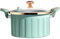 Micro Pressure Cooker Large Capacity Enamel Small Pressure Cooker with Visible Lid Handle & Safety Valve Quick Decompression Non-Stick Stew Pot