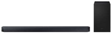 Samsung HW-Q610GH / Q600H Q-Series - Soundbar surround a canali 3.1.2 per TV, doppio subwoofer wireless da 6,5, Dolby Atmos, Q-Symphony, Game Mode Pro per suono di gioco 3D, Alexa