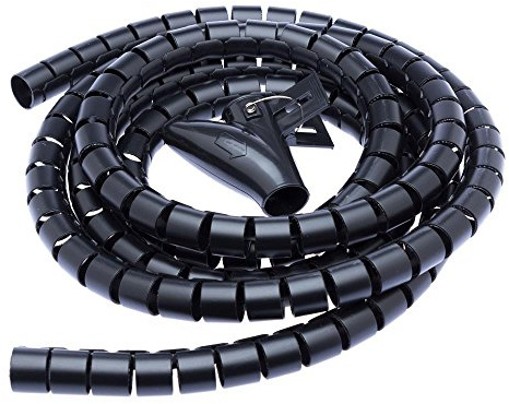 CONNECT IT Rohr zum Führen der Kabel WINDER, 2,5 m x 20 mm, schwarz