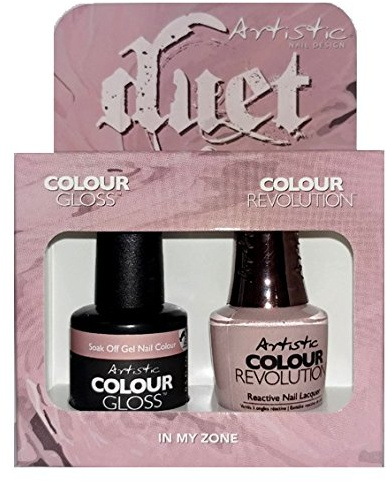 Artistic Nail Design - Duet Gel & Polish Duo - In My Zone - 15 mL / 0.5 oz each