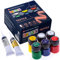 Decola Set De Peinture Pour Vêtement Acrylique 5x20 ml Teinture Textile Résistante Au Lavage En Machine + 2x18 ml De Finition + Diluant | Fabriqué Par Nevskaya Palitra