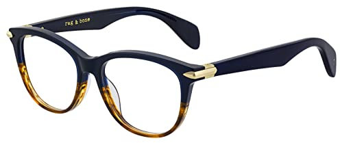 RAG & BONE Women's RNB3014 Sunglasses, HAVANA BLUE, 49