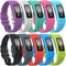 QGHXO Armband für Garmin Vivofit 1 / Vivofit2, weiches Silikon, Ersatzarmband für Garmin Vivofit 1 / Garmin Vivofit 2 Activity Tracker, klein, groß, 10 Farben, 10 Stück, Small
