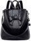 DEERWORD Donna Borse a Zaino Borsa a Zainetto Elegante Tracolla Zaini Firmate Marca Zainetti Antifurto PU pelle 6557 1 pz Nero V5