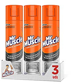 Mr Muscle 300 ml Limpiahorno Forza-Gel de Limpieza para hornos, Gran Poder desincrustante en frío, Formato [Pack de 3]