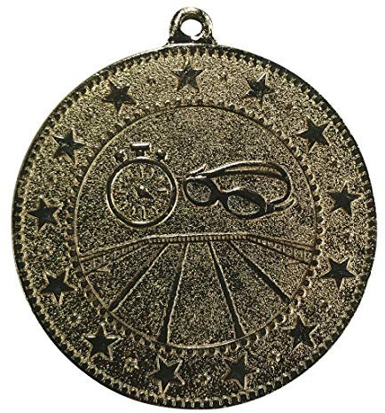 10 Stück Goldene Schwimmmedaillen Pokal Auszeichnung mit Nackenband